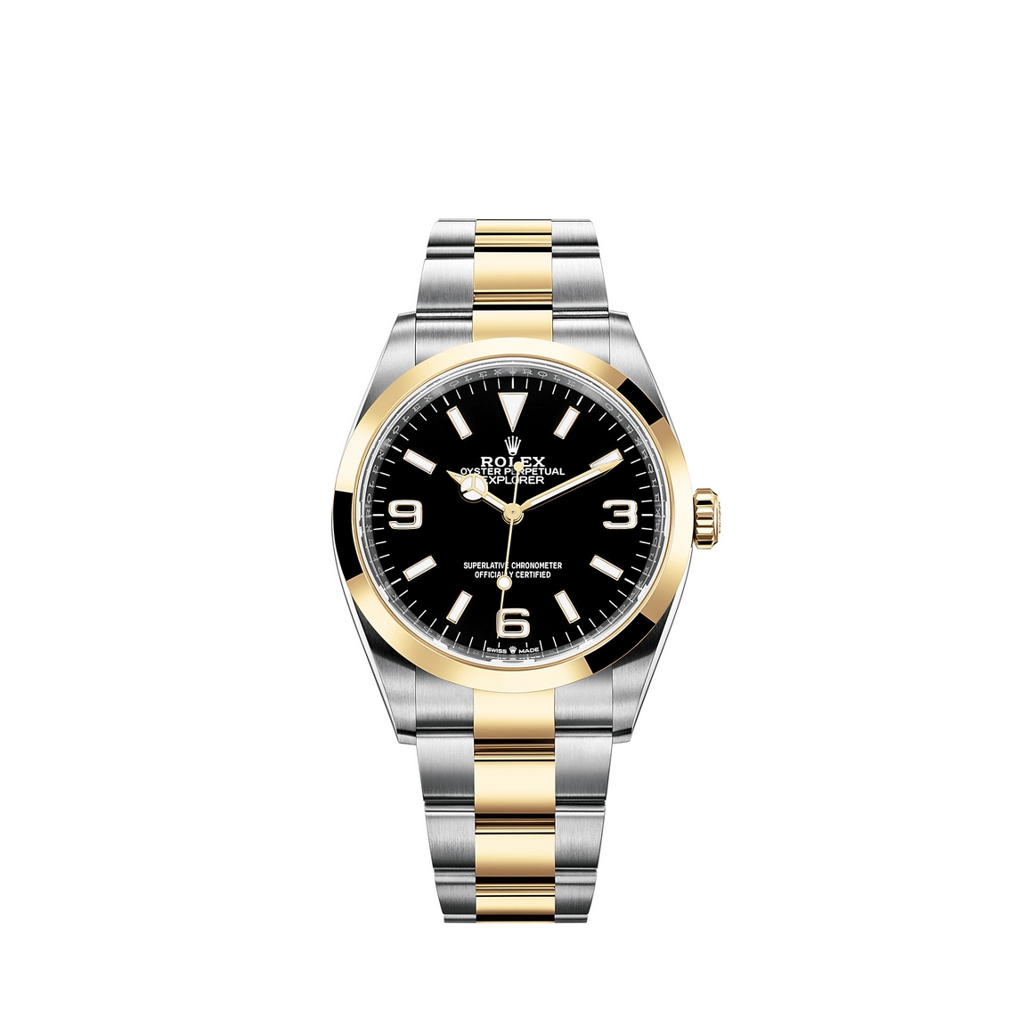 Copie de Montre Rolex Explorer Rolesor Oystersteel et or jaune 18 ct M124273-0001