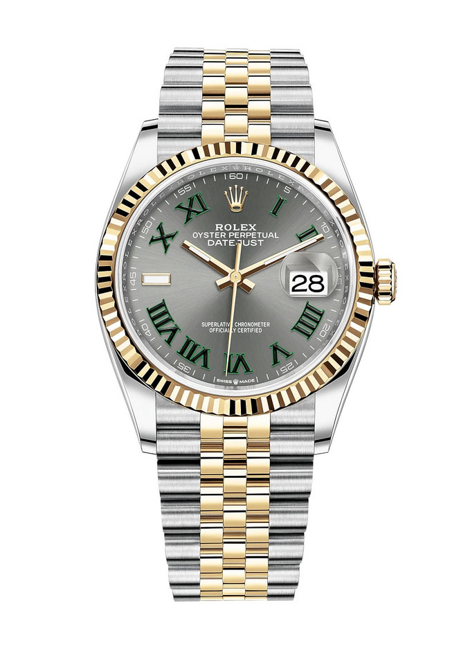 Réplique Montre Rolex Datejust 36 Rolesor Oystersteel et or jaune M126233-0035