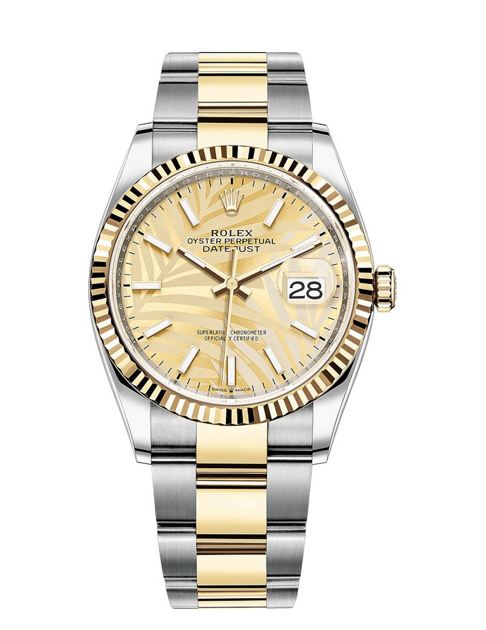 Copie de Rolex Datejust 36 Rolesor combinaison d'Oystersteel et d'or jaune M126233-0038