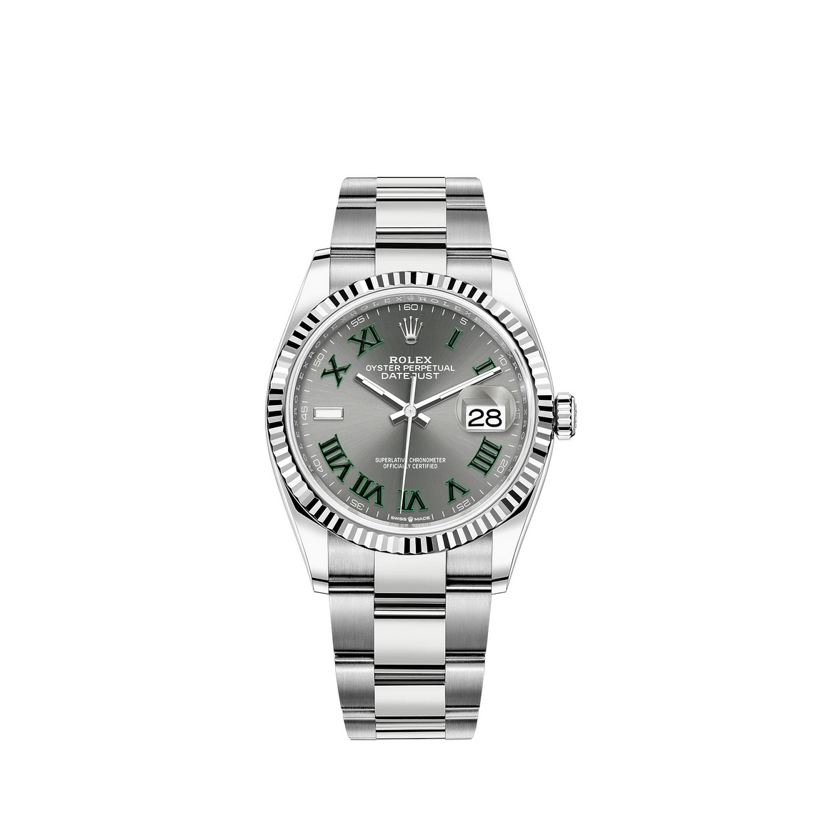 Réplique Rolex Datejust 36 White Rolesor combinaison d'Oystersteel et d'or 18 ct M126234-0046