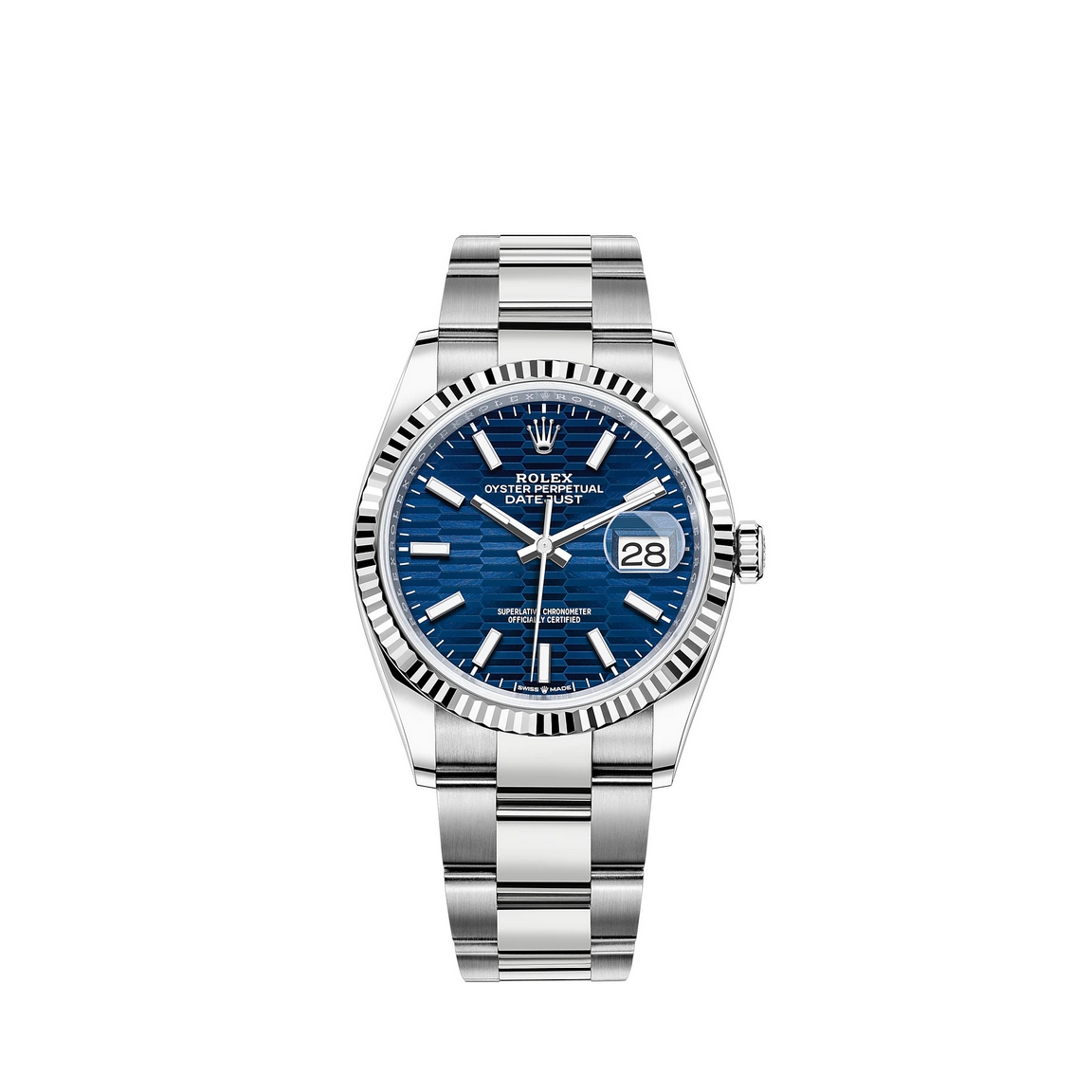 Réplique Montre Rolex Datejust 36 Rolesor Oystersteel et or blanc 18 ct M126234-0050