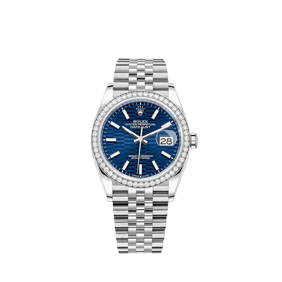 Réplique Rolex Datejust 36 Rolesor combinaison d'Oystersteel et d'or blanc 18 ct M126284RBR-0041