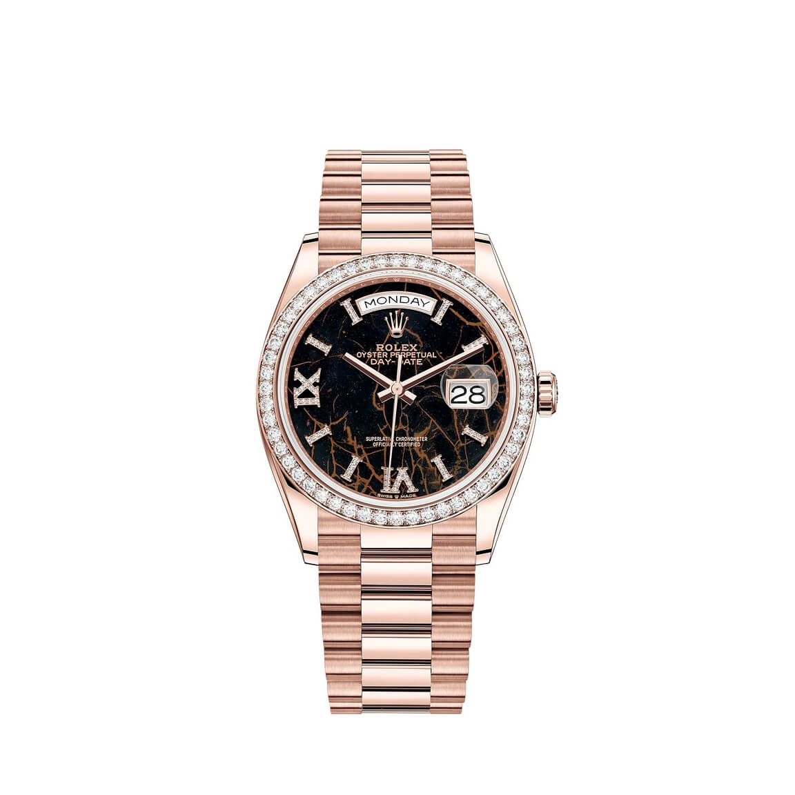 Réplique Montre Rolex Day-Date 36 Or Everose 18 ct M128345RBR-0044