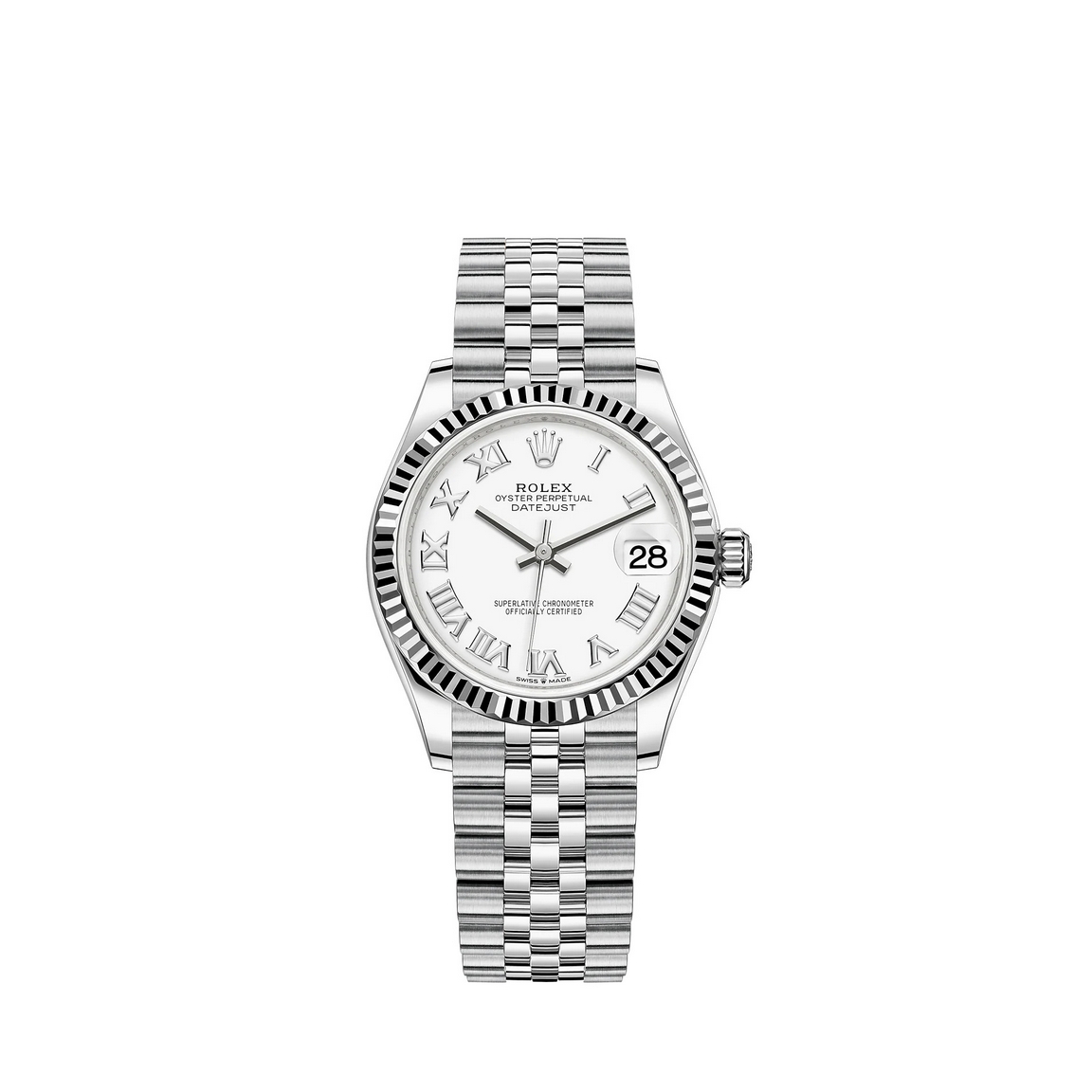 Copie de Montre Rolex Datejust 31 Rolesor Oystersteel or blanc M278274-0010