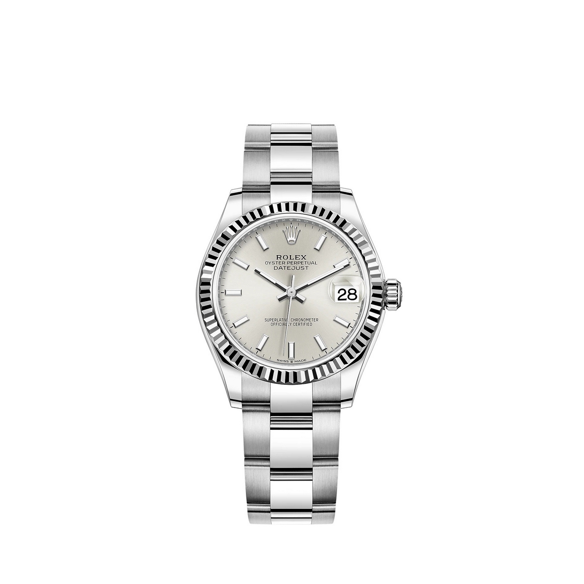 Copie de Rolex Datejust 31 Blanche Rolesor Oystersteel Or 18 ct M278274-0011