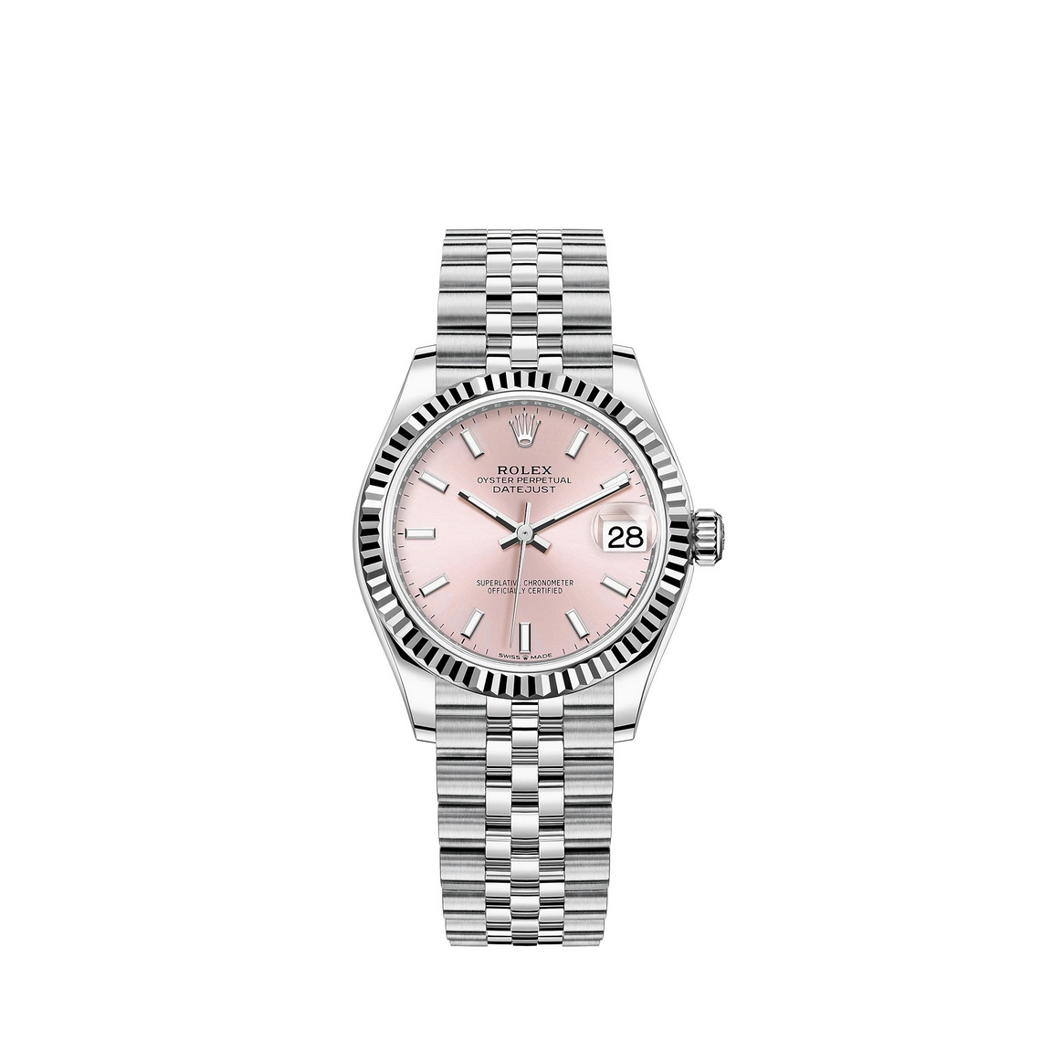 Réplique Rolex Datejust 31 Rolesor Oystersteel Or blanc 18 ct M278274-0014