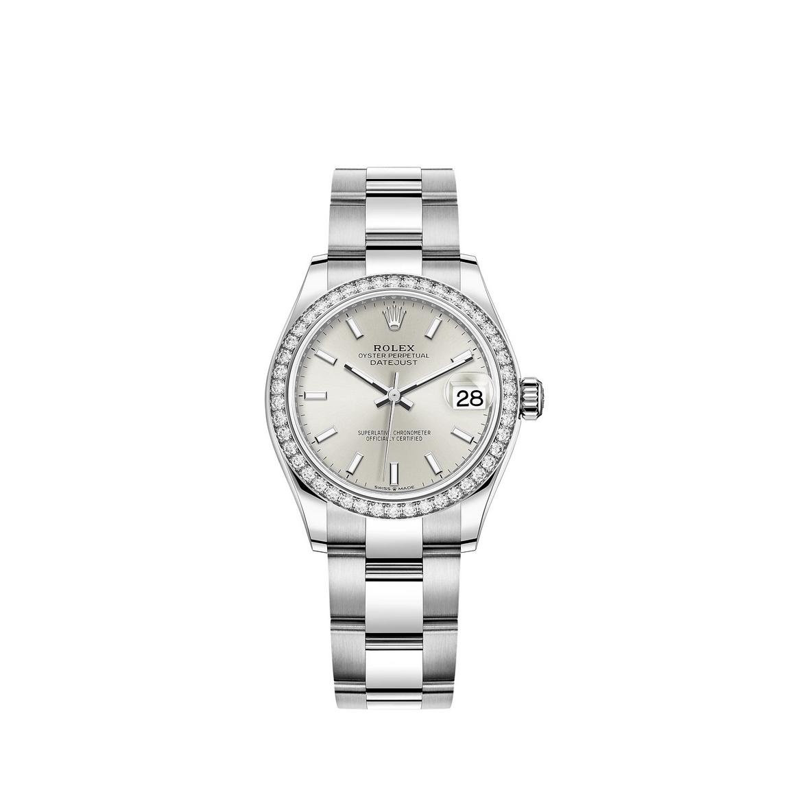 Réplique Rolex Datejust 31 White Rolesor combinaison d\'Oystersteel Or 18 ct M278384RBR-0015