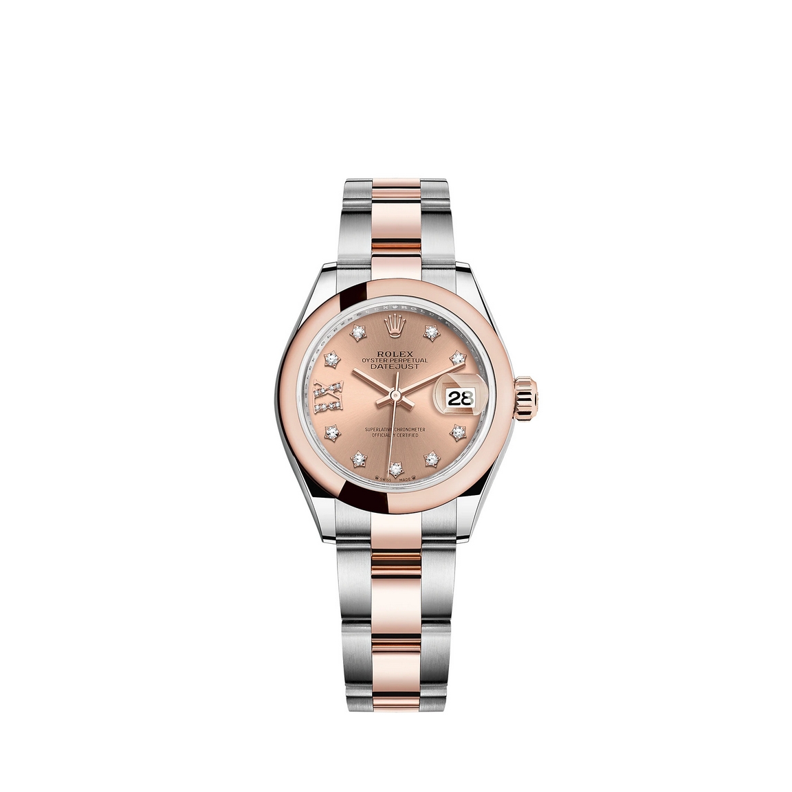 Réplique Rolex Lady-Datejust Everose Rolesor combinaison d'Oystersteel Or 18 ct M279161-0028