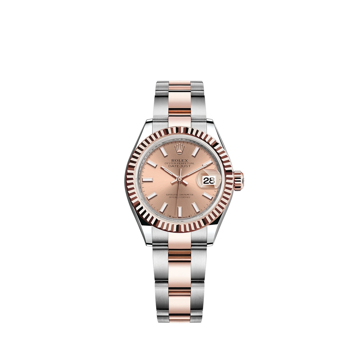 Réplique Rolex Lady-Datejust Rolesor Oystersteel Or Everose 18 ct M279171-0024