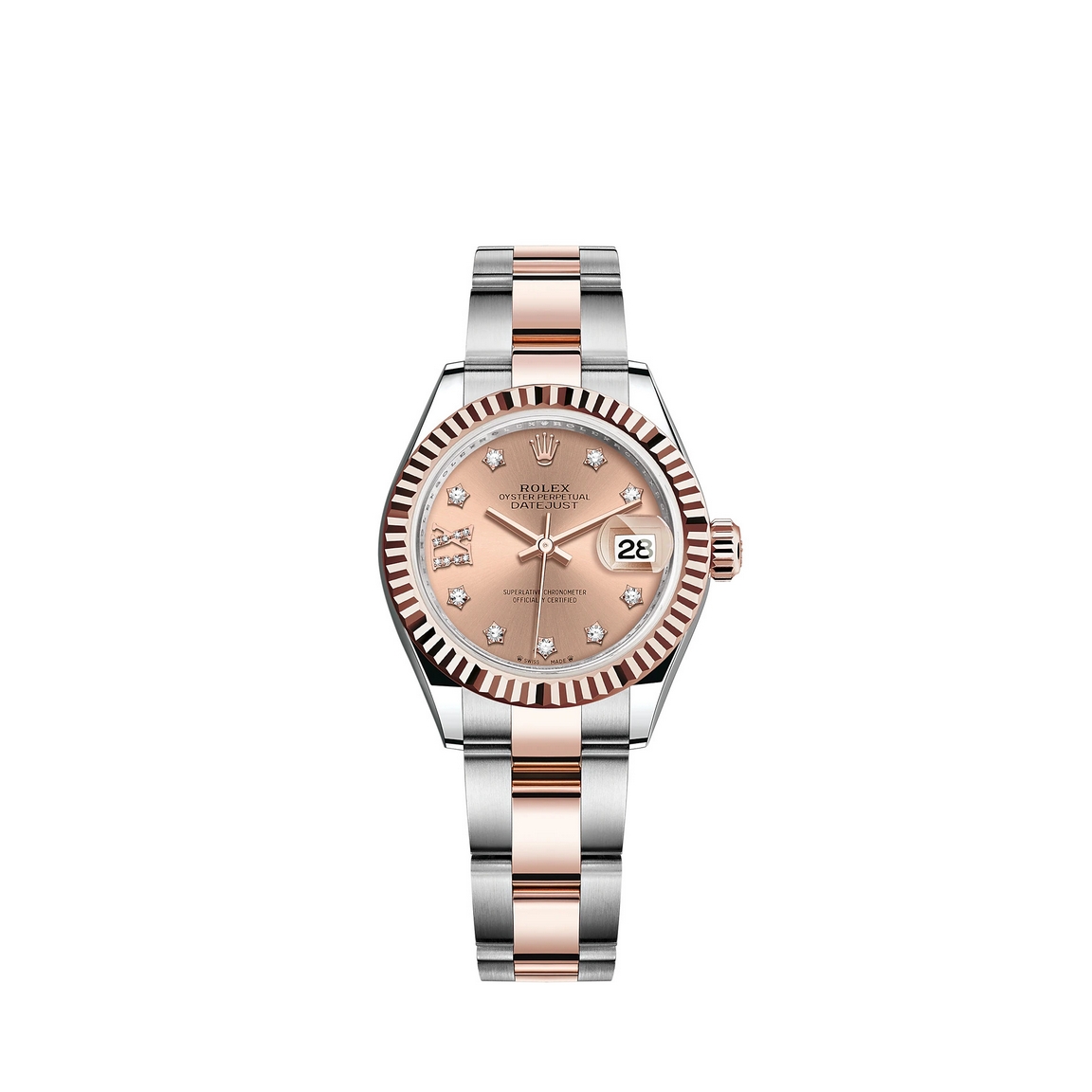 Réplique Montre Rolex Lady-Datejust Everose Rolesor Oystersteel en or 18 ct M279171-0028