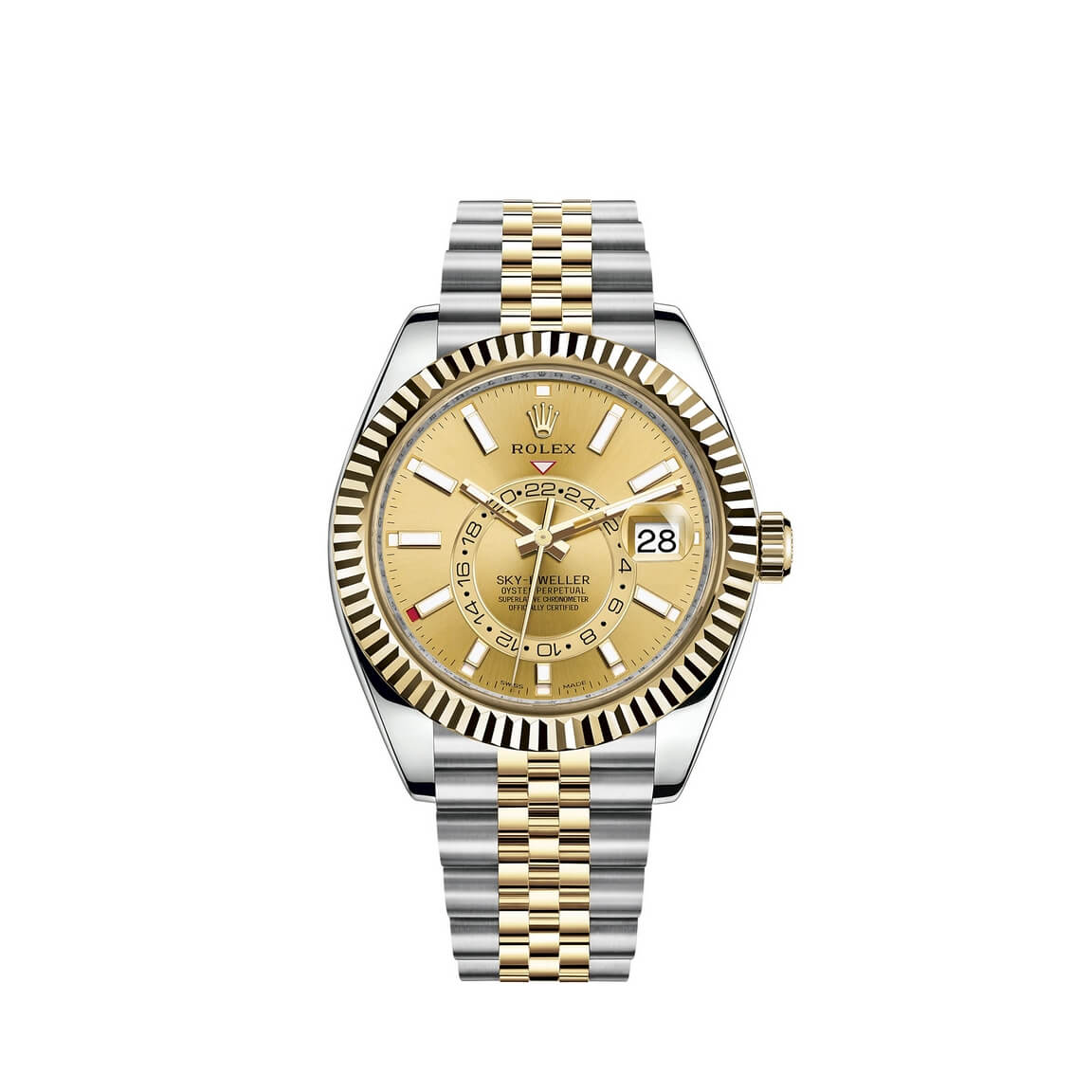 Réplique Rolex Sky-Dweller Rolesor Oystersteel et or jaune 18 ct M326933-0004