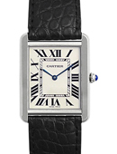 Cartier Tank Solo noir cuir Hommes W1018355 Montre Réplique