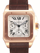 Cartier Santos 100 Rose Or Chronographe W20131Y1 Montre Réplique