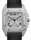 Cartier Santos 100 XL Chronographe Diamant WM500651 Montre Réplique