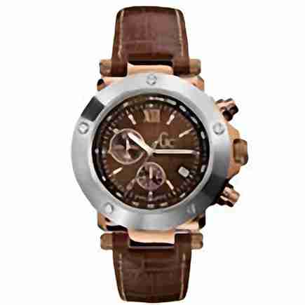 Guess GC Collection Chronographe brun cuir Strap 45003G1 Guess GC Collection Chronographe brun cuir Strap 45003G1
