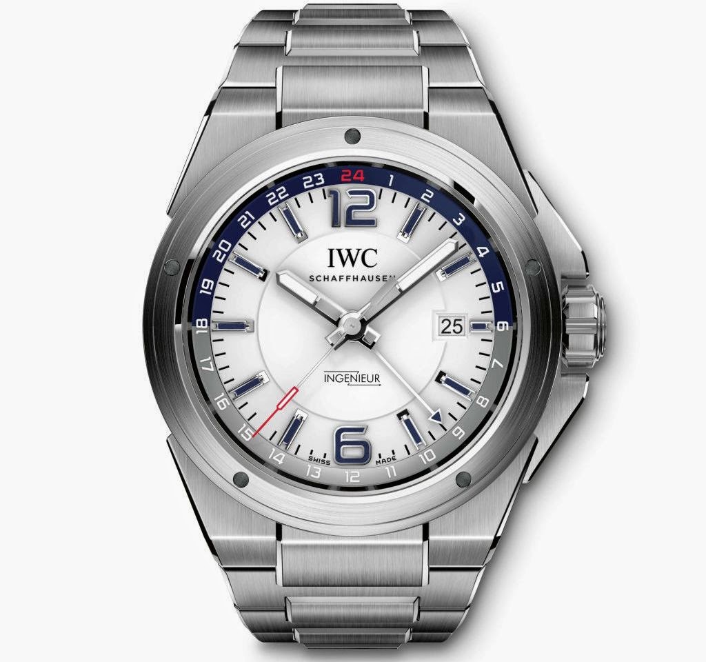 IWC Ingenieur Dual Time blanc Dial Montre Réplique