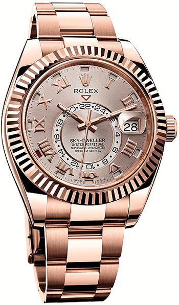 Rolex Sky-Dweller Everose Or Sundust Dial 326935 Rolex Sky-Dweller Everose Or Sundust Dial 326935