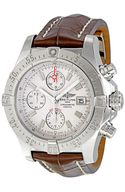 Breitling Super Avenger Silver Dial Chronographe Automatique Montre Réplique