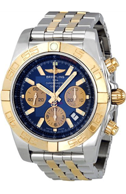 Breitling Chronomat 44 bleu Dial acier and Or Automatique Montre Réplique