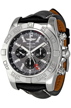 Breitling Chronomat GMT noir Dial noir cuir Hommes Montre Réplique