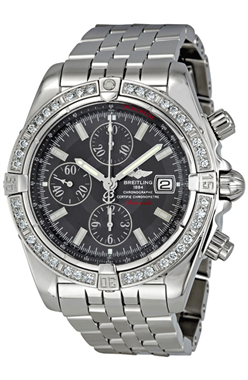 Breitling Chronomat Evolution Graphite Dial Diamant Bezel Automa Montre Réplique