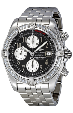 Breitling Chronomat Evolution Anthracite Dial Diamant Bezel Montre Réplique