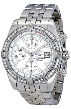 Breitling Chronomat Mother of Pearl Dial Diamant Bezel A13 Montre Réplique