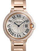 Cartier Ballon Bleu Diamants Rose Or Midsize WE9005Z3 Montre Réplique