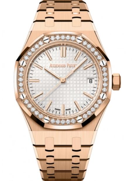 Montre Audemars Piguet Royal Oak Automatique Or Rose 37 mm Cadran Argent Diamant 15551OR.ZZ.1356OR.01 Montre Audemars Piguet Royal Oak Automatique Or Rose 37 mm Cadran Argent Diamant 15551OR.ZZ.1356OR.01