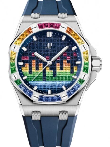 Montre Audemars Piguet Royal Oak Offshore Automatique Edition Musique Or Blanc 43 mm Cadran Bleu 15601BC.YY.D343CA.01  Montre Audemars Piguet Royal Oak Offshore Automatique Edition Musique Or Blanc 43 mm Cadran Bleu 15601BC.YY.D343CA.01