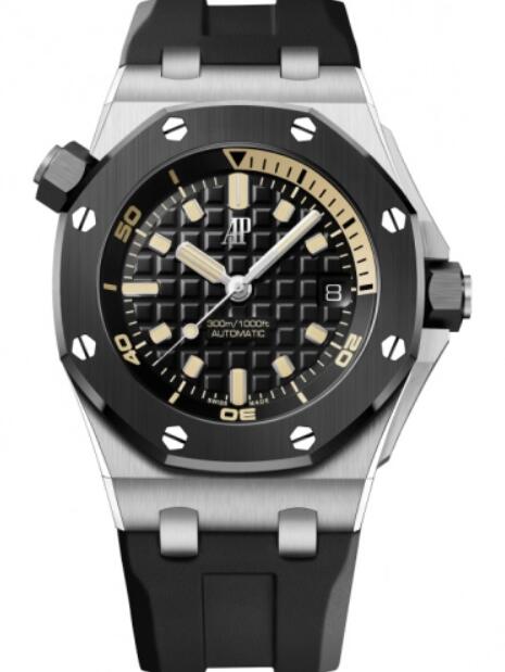 Audemars Piguet Royal Oak Offshore Diver Or blanc 42 mm Cadran noir 15720CN.OO.A002CA.01 - Montre neuve  Audemars Piguet Royal Oak Offshore Diver Or blanc 42 mm Cadran noir 15720CN.OO.A002CA.01 - Montre neuve