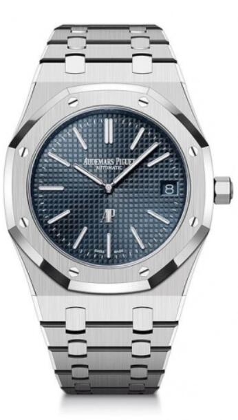 Montre Audemars Piguet Royal Oak Jumbo Extra Slim en acier inoxydable bleu 39 mm 16202ST.OO.1240ST.01