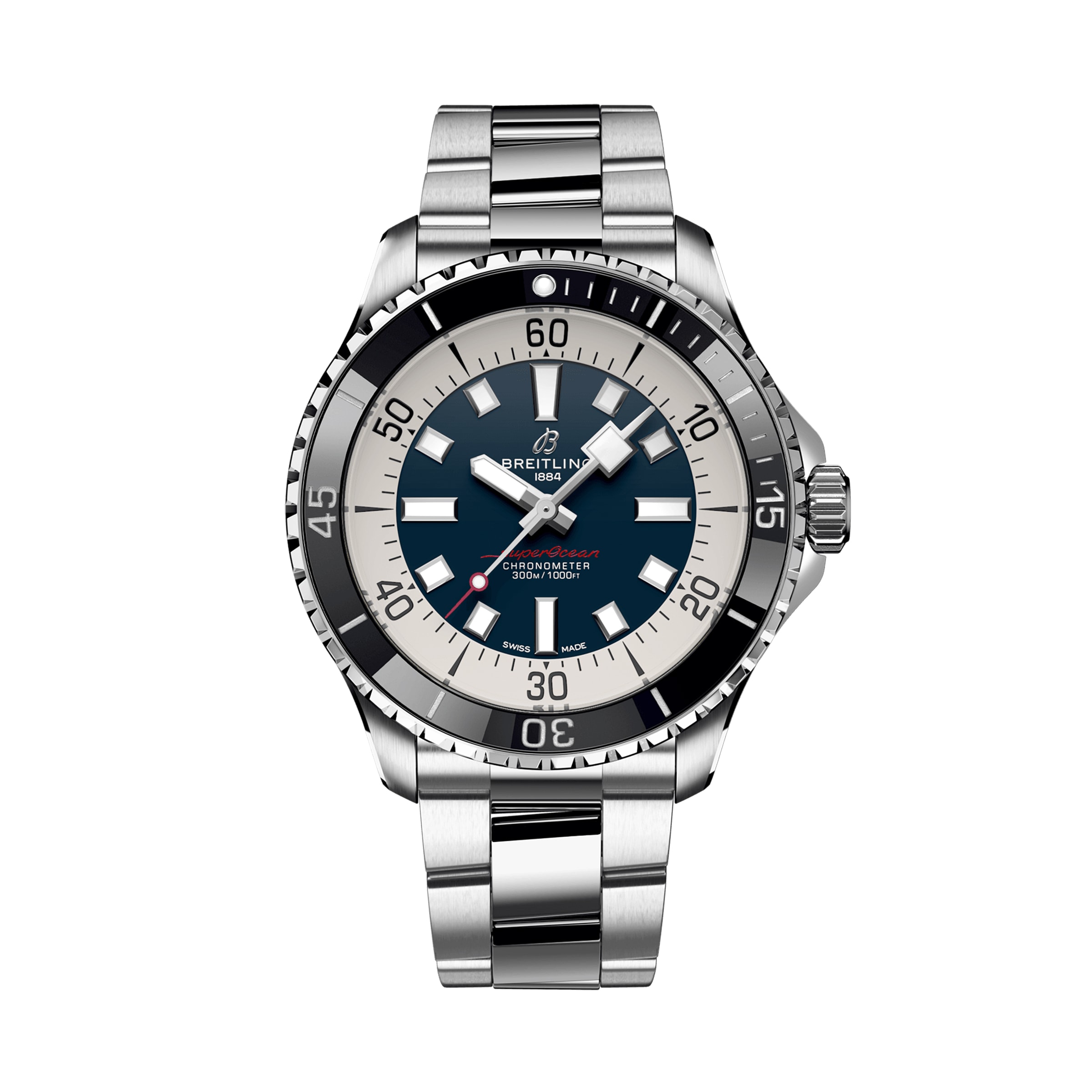 Montre Breitling Superocean Automatic 44 en acier inoxydable - Bleu A17376211C1A1