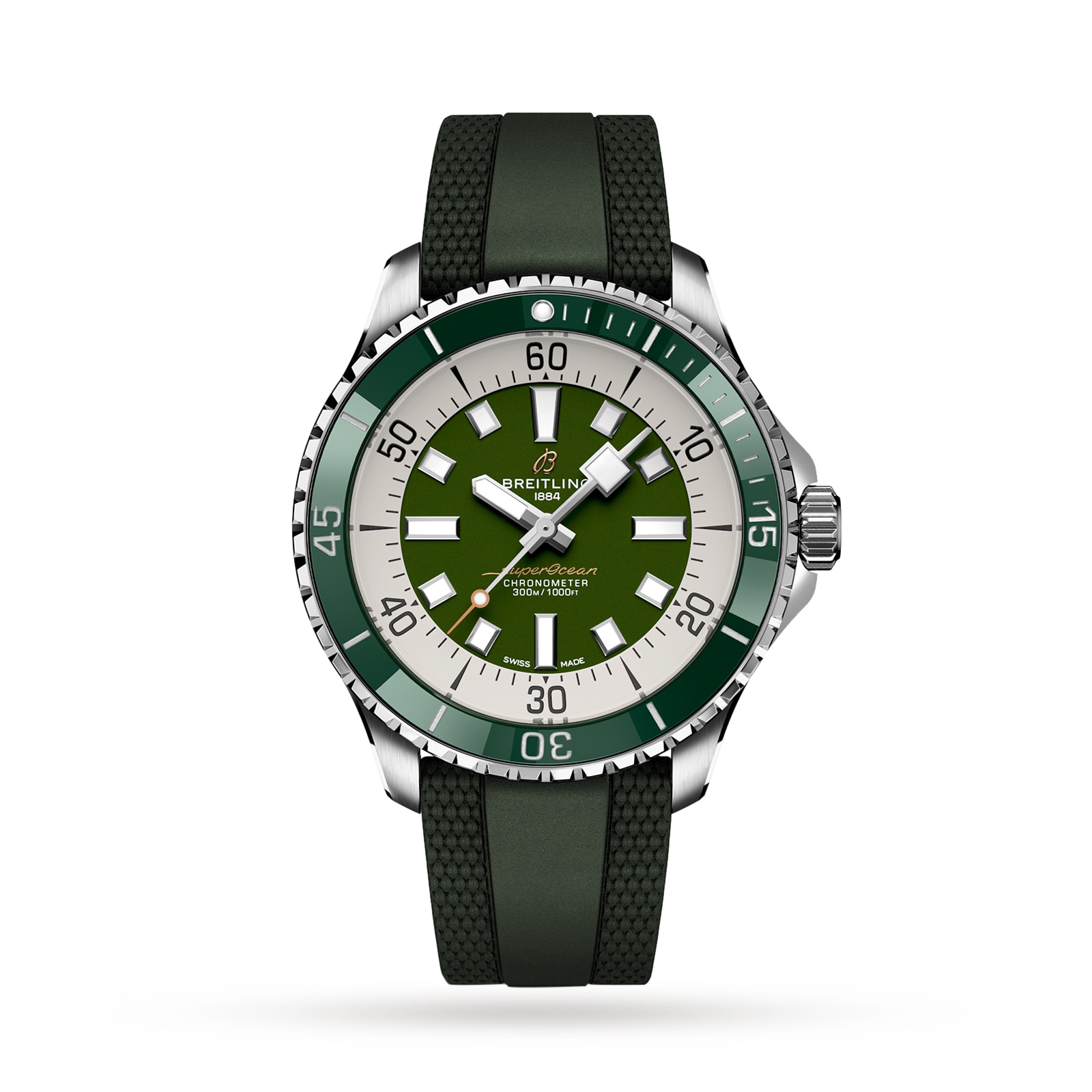 Montre Breitling Superocean Automatic 44 avec bracelet en caoutchouc et acier inoxydable A17376A31L1S1