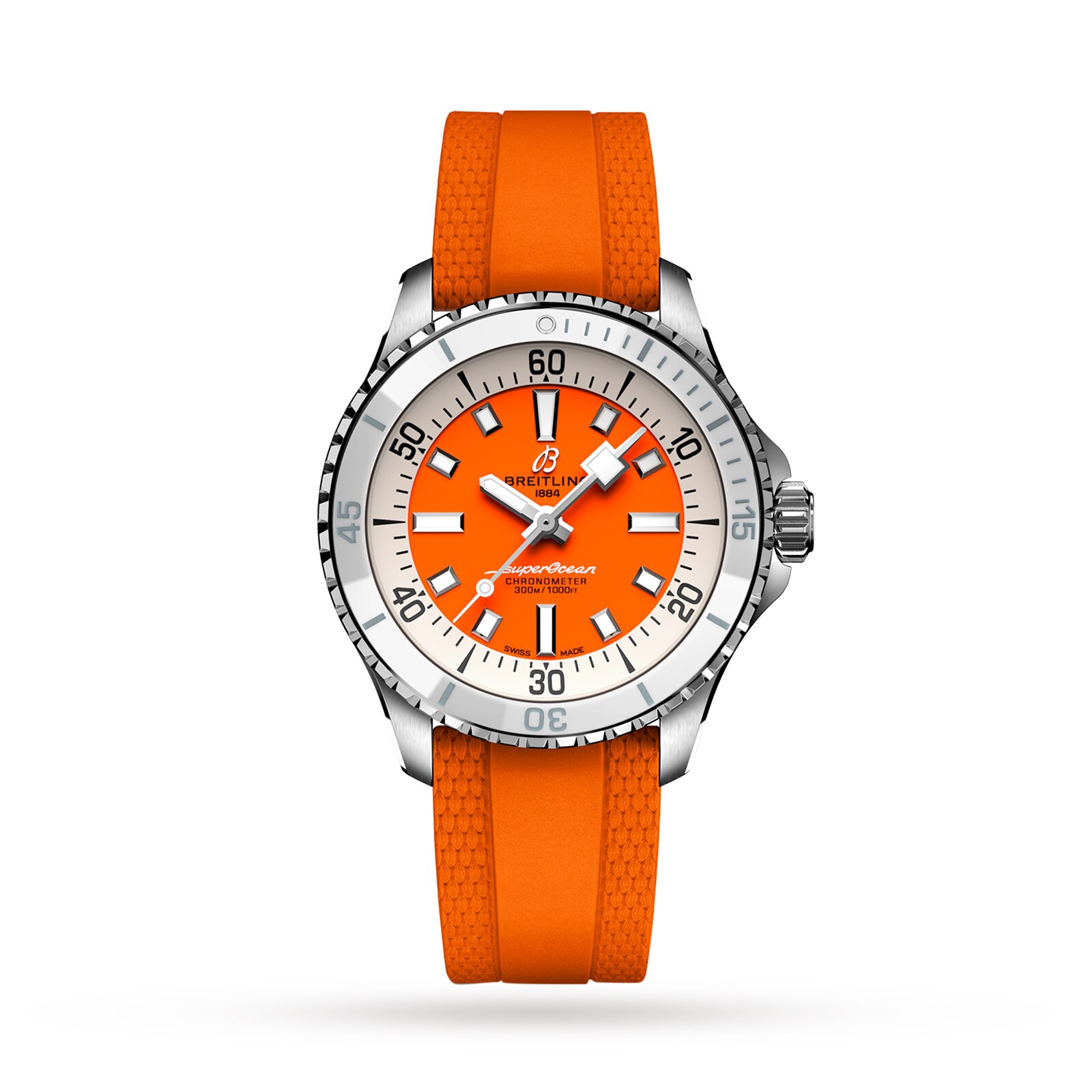 Montre Breitling Superocean Automatic 36 avec bracelet en caoutchouc et acier inoxydable A17377211O1S1