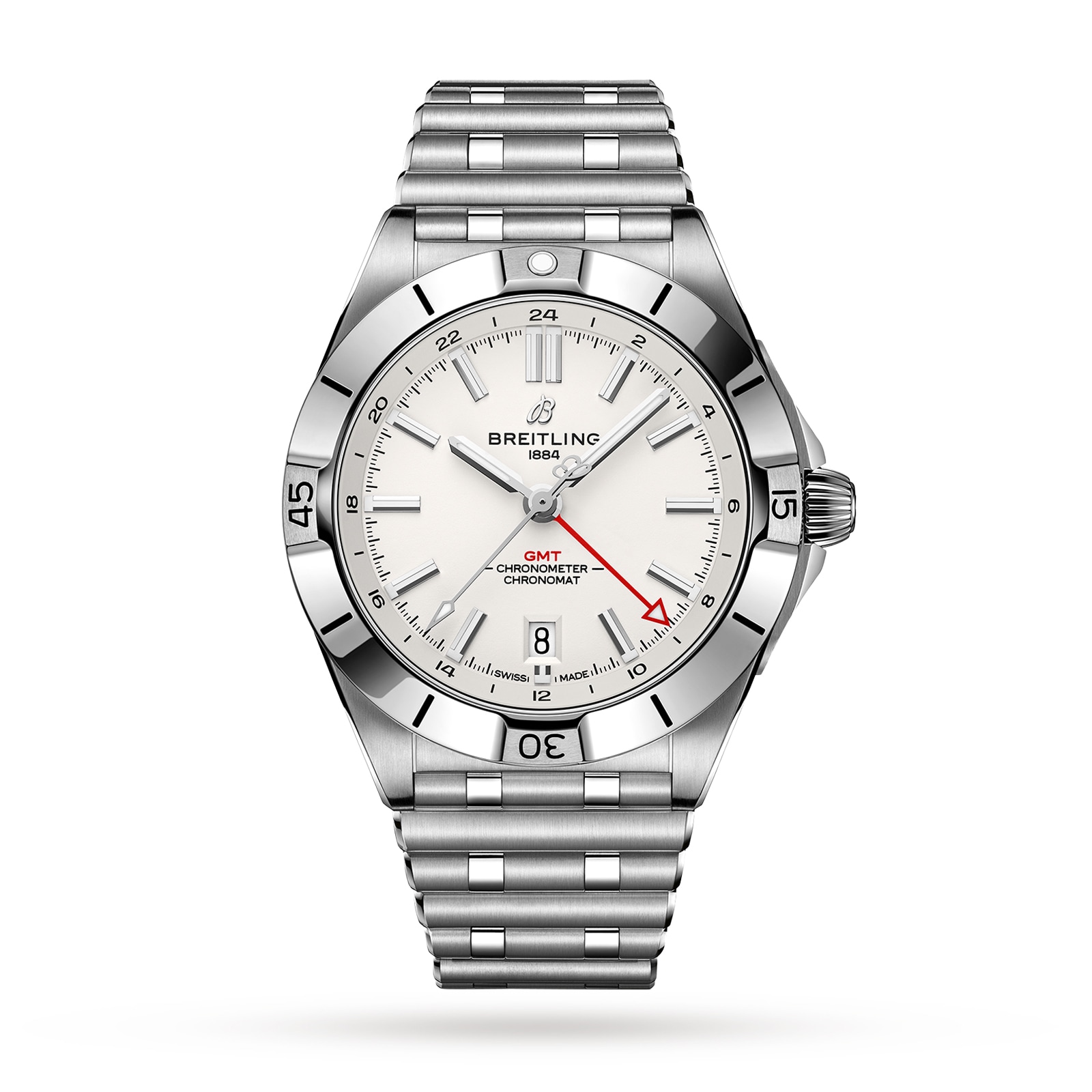 Montre Breitling Chronomat Automatique GMT 40 avec cadran blanc A32398101A1A1