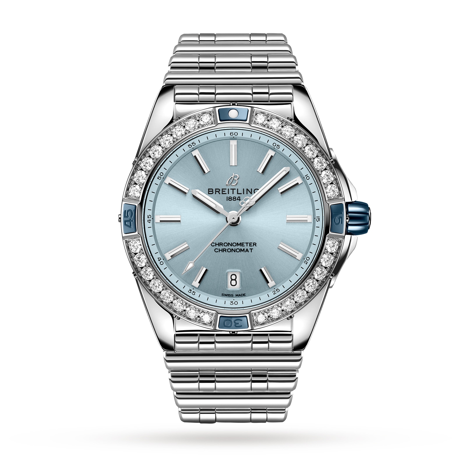 Montre Breitling Super Chronomat Automatique 38 en acier inoxydable bleu A17356531C1A1