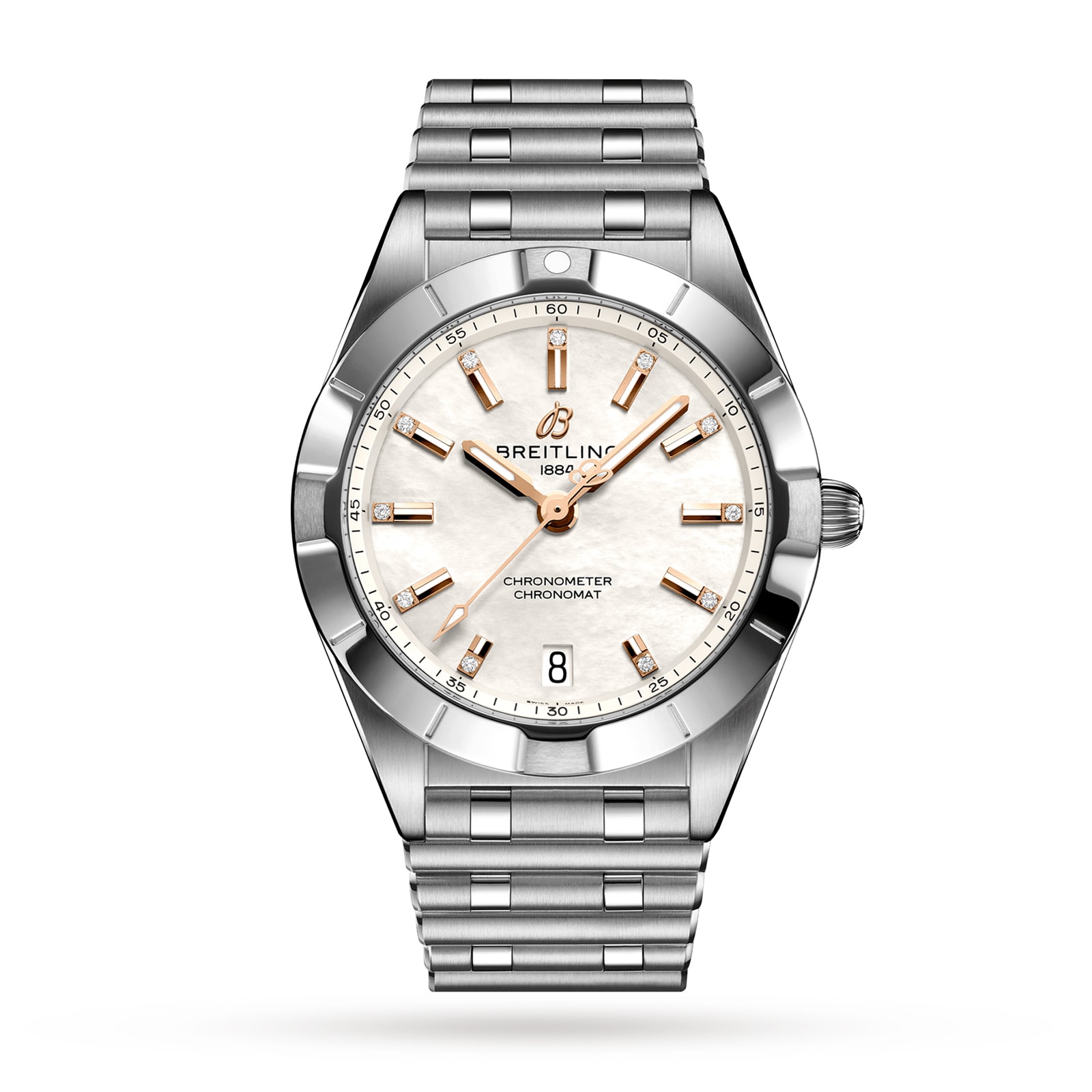Montre Breitling Chronomat 32 en acier inoxydable nacre A77310101A4A1 Montre Breitling Chronomat 32 en acier inoxydable nacre A77310101A4A1