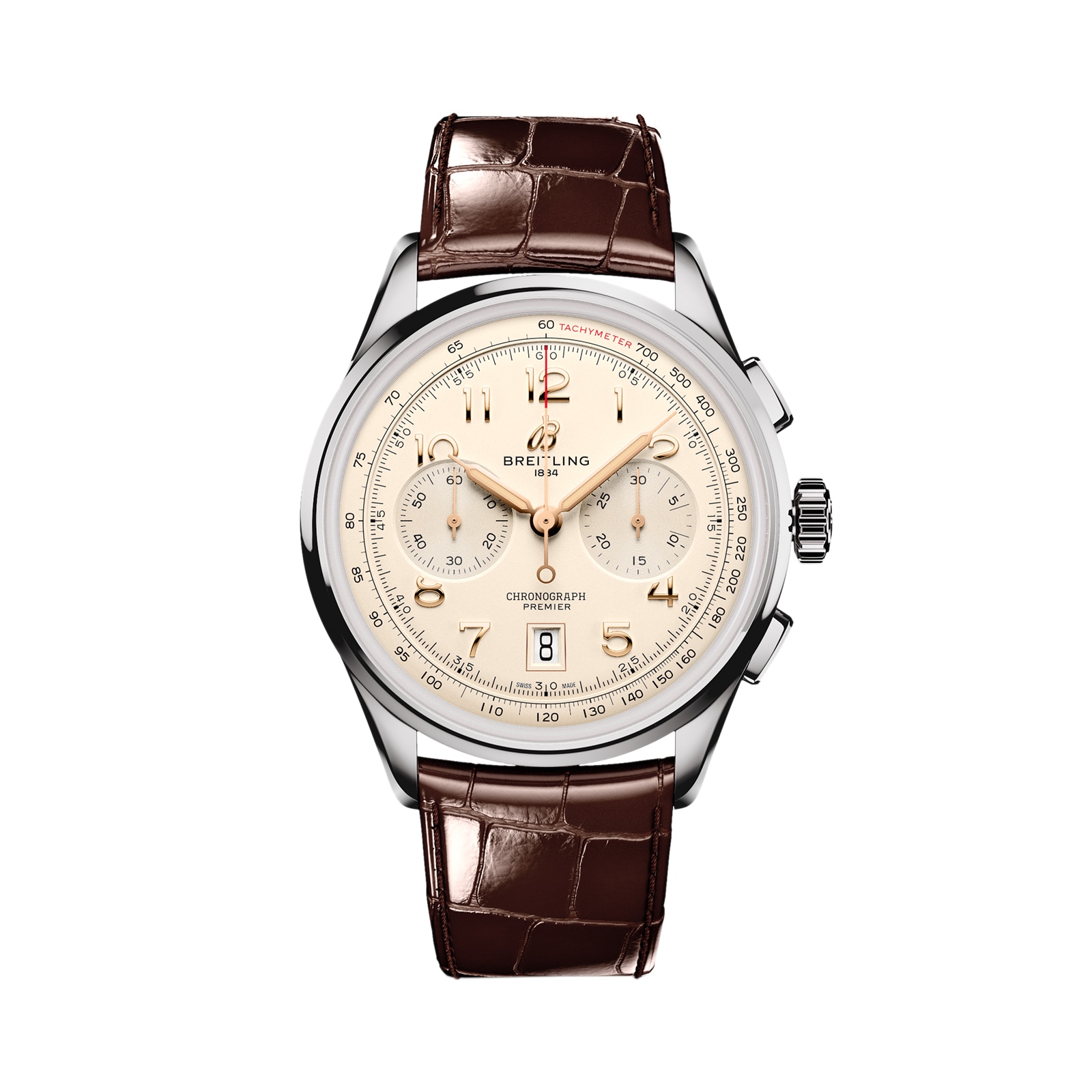 Montre homme Breitling Premier B01 Chronographe 42 mm Creme AB0145211G1P1