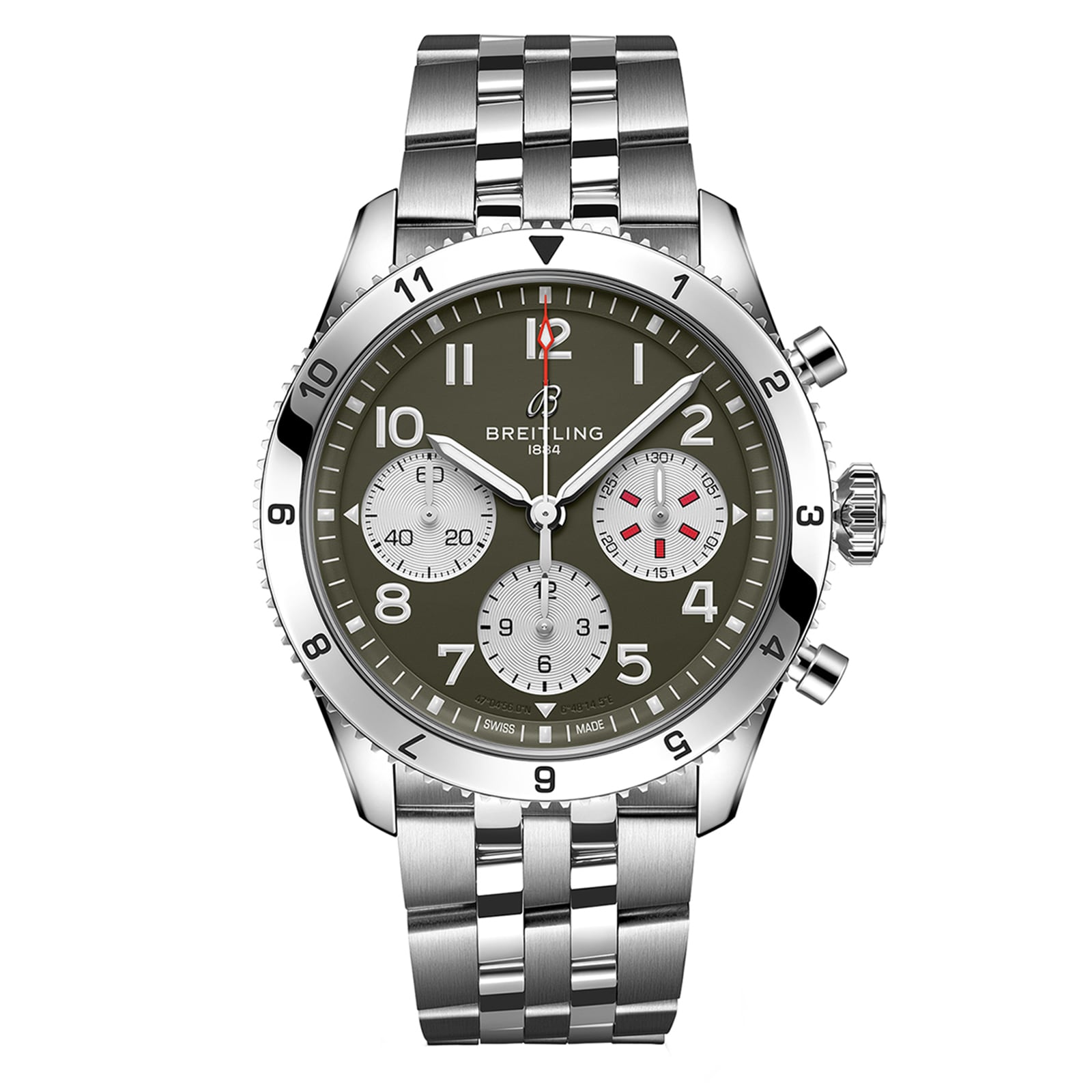 Montre Breitling Classic AVI Chronographe 42 Curtiss P-40 Warhawk en acier inoxydable A233802A1L1A1