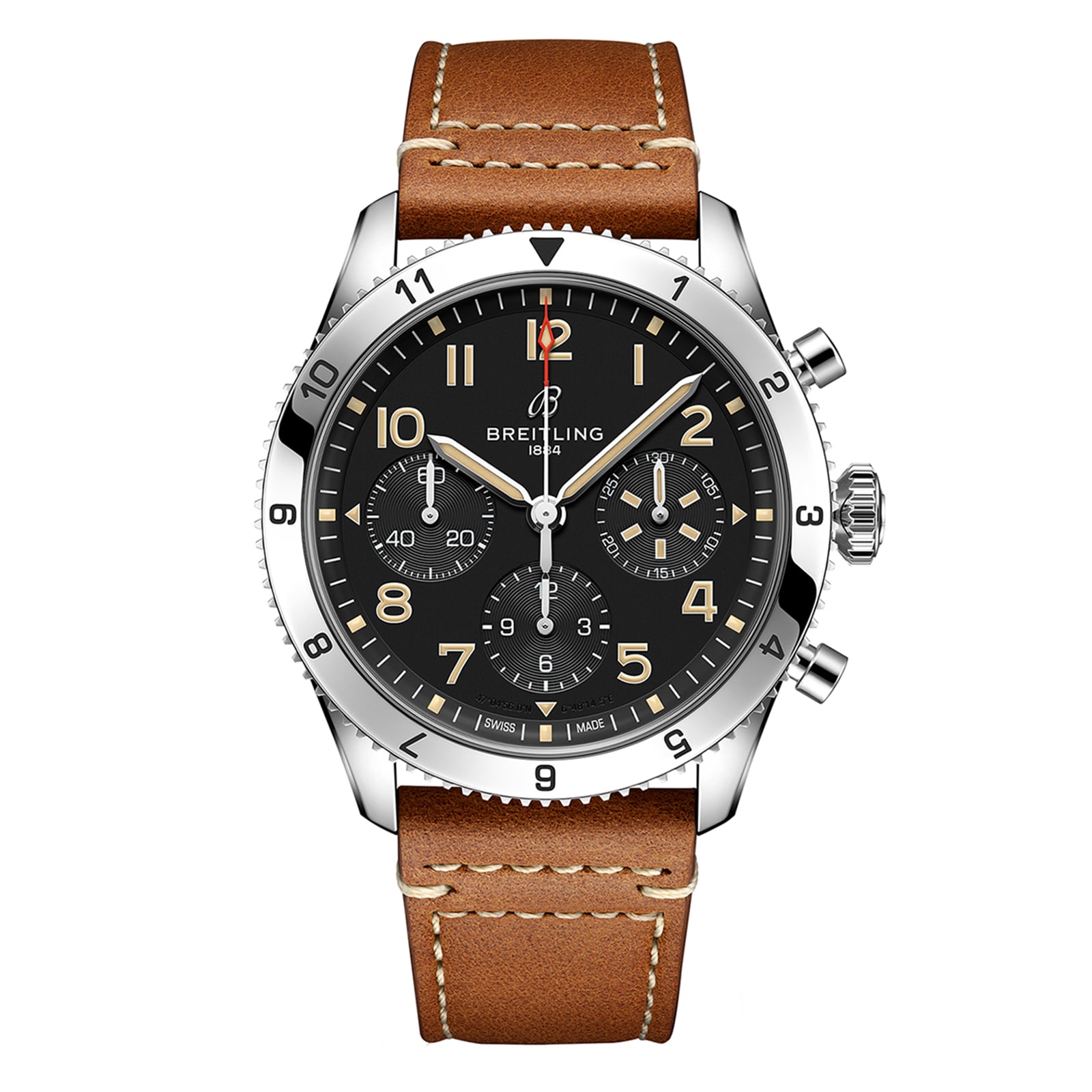 Montre Breitling Classic AVI Chronograph 42 P-51 Mustang avec bracelet en cuir A233803A1B1X1