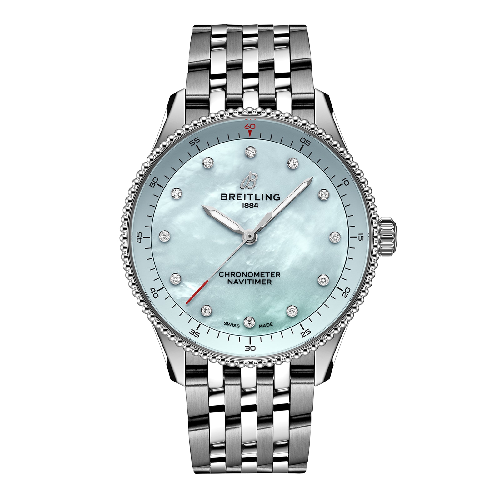 Montre Breitling Navitimer 32 mm pour femme, nacre bleue A77320171C1A1 Montre Breitling Navitimer 32 mm pour femme, nacre bleue A77320171C1A1