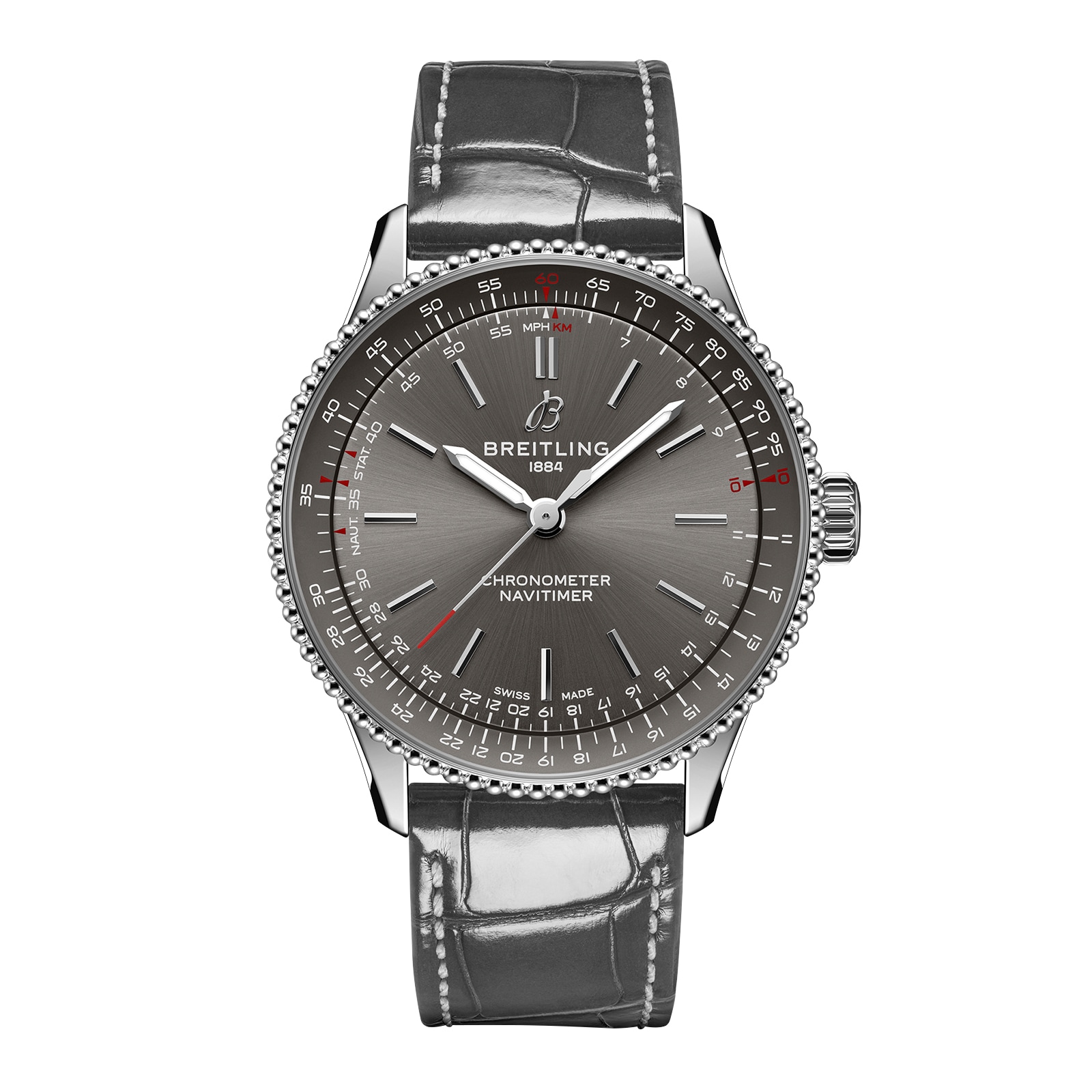 Montre Breitling Navitimer 36 mm pour femme en crocodile gris A17327381B1P1
