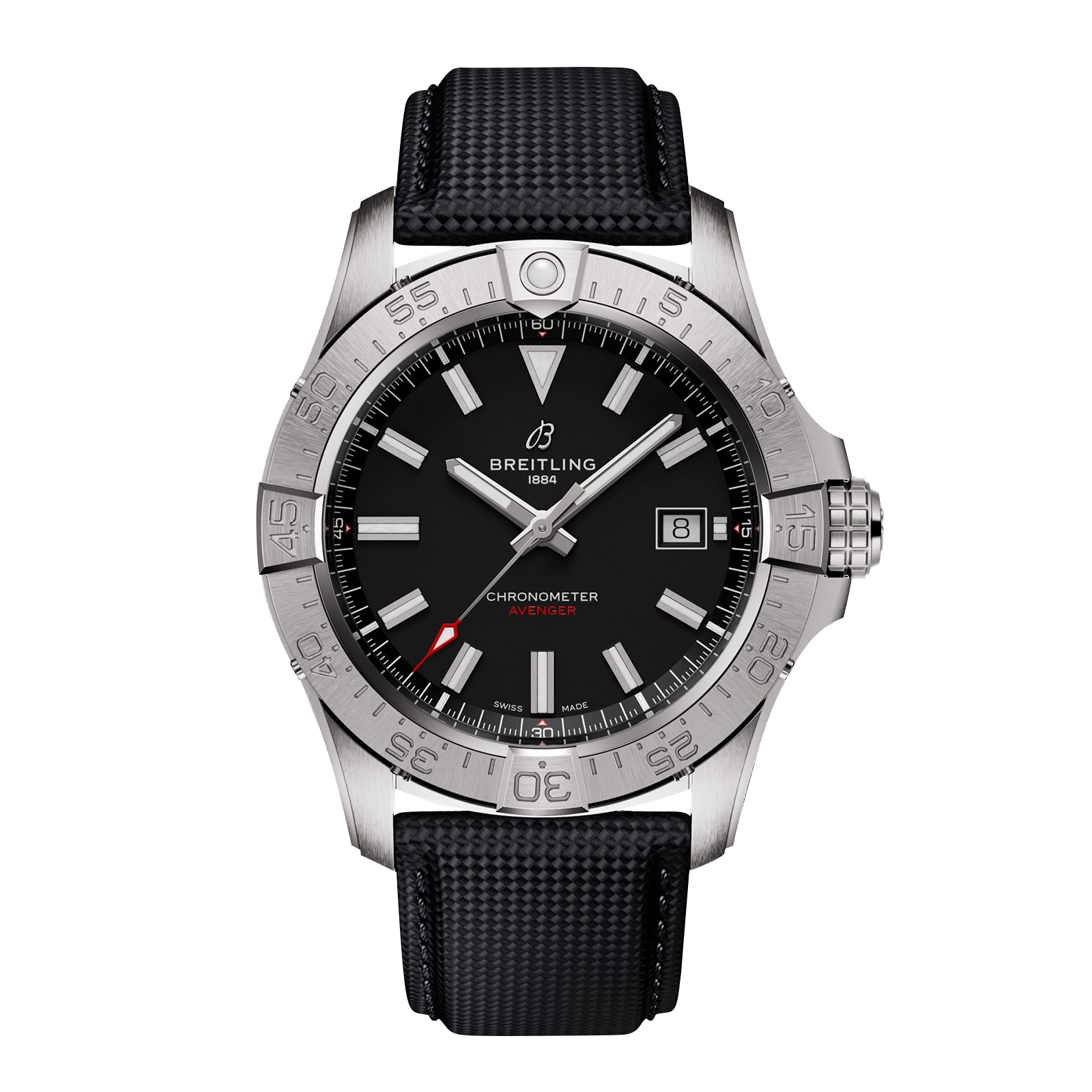 Montre Breitling Avenger automatique 42 mm pour homme, cuir noir A17328101B1X1
