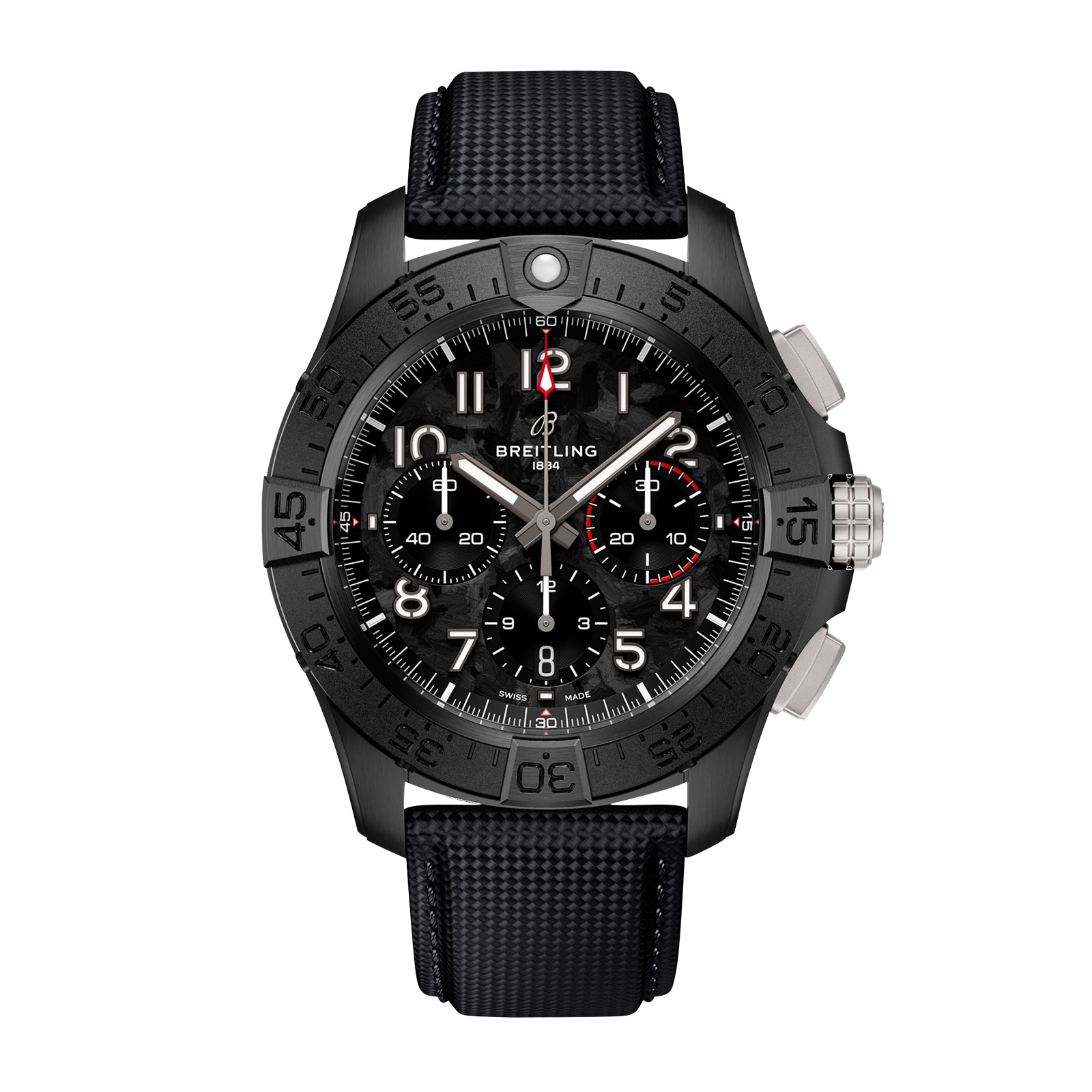 Montre Breitling Avenger B01 Chronographe 44 mm Night Mission pour homme, noire SB0147101B1X1