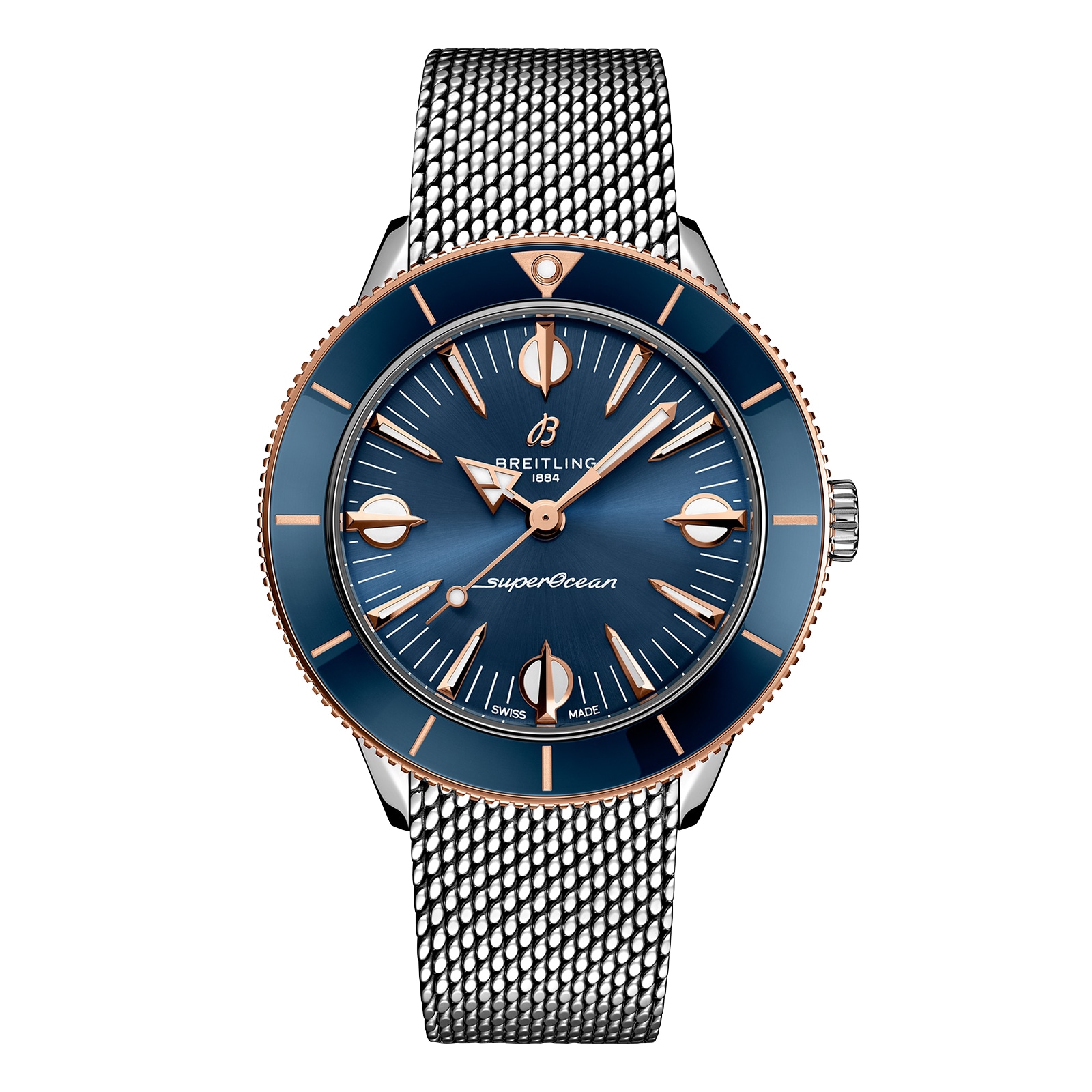 Montre homme Breitling Superocean Heritage '57 Highlands Capsule 38 mm, bleu, 2 bracelets, U10340161C1A1