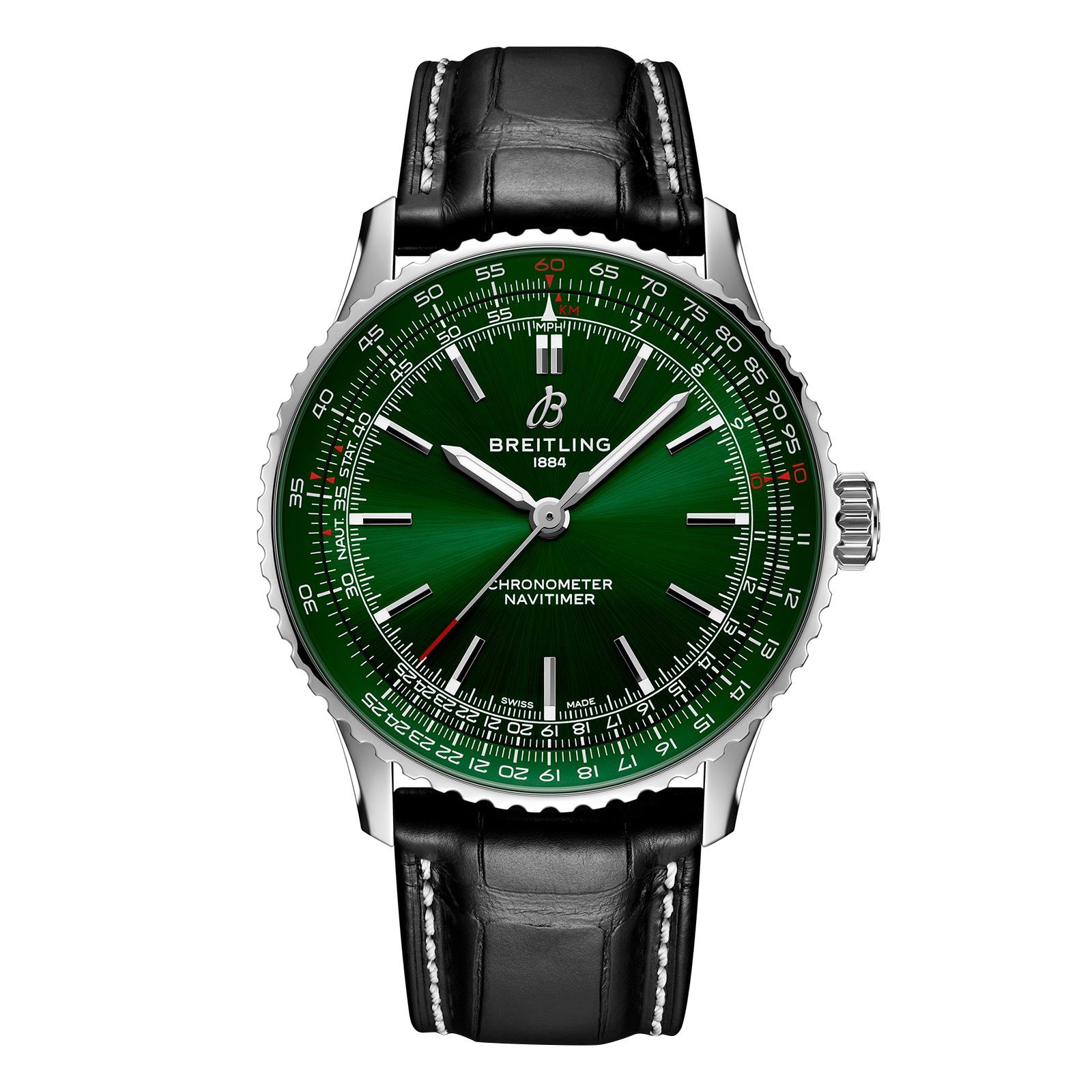 Montre Breitling Navitimer Automatique 41 mm pour homme, verte A17329371L1P1