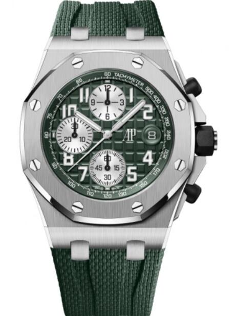 Montre Audemars Piguet Royal Oak Offshore Chronographe Automatique Titane 42 mm Cadran Vert 26238TI.OO.A056CA.01  Montre Audemars Piguet Royal Oak Offshore Chronographe Automatique Titane 42 mm Cadran Vert 26238TI.OO.A056CA.01