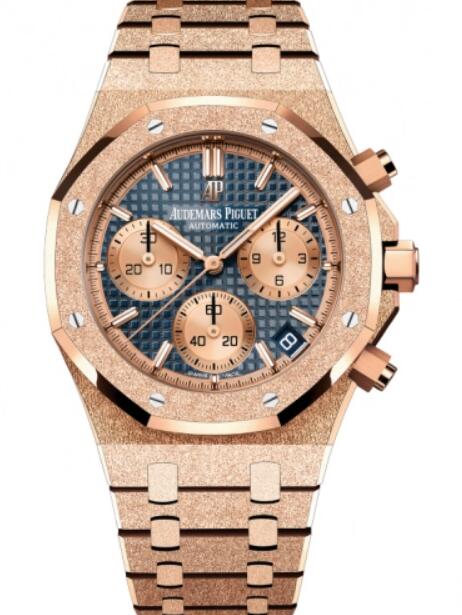 Montre Audemars Piguet Royal Oak Frosted Gold Chronographe Automatique Or rose 41 mm Bleu 26239OR.GG.1224OR.01