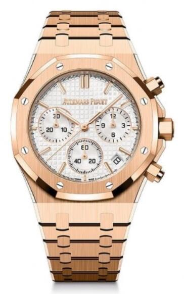 Montre Audemars Piguet Royal Oak Chronographe Automatique Or Rose 41 mm Cadran Blanc 26240OR.OO.1320OR.03